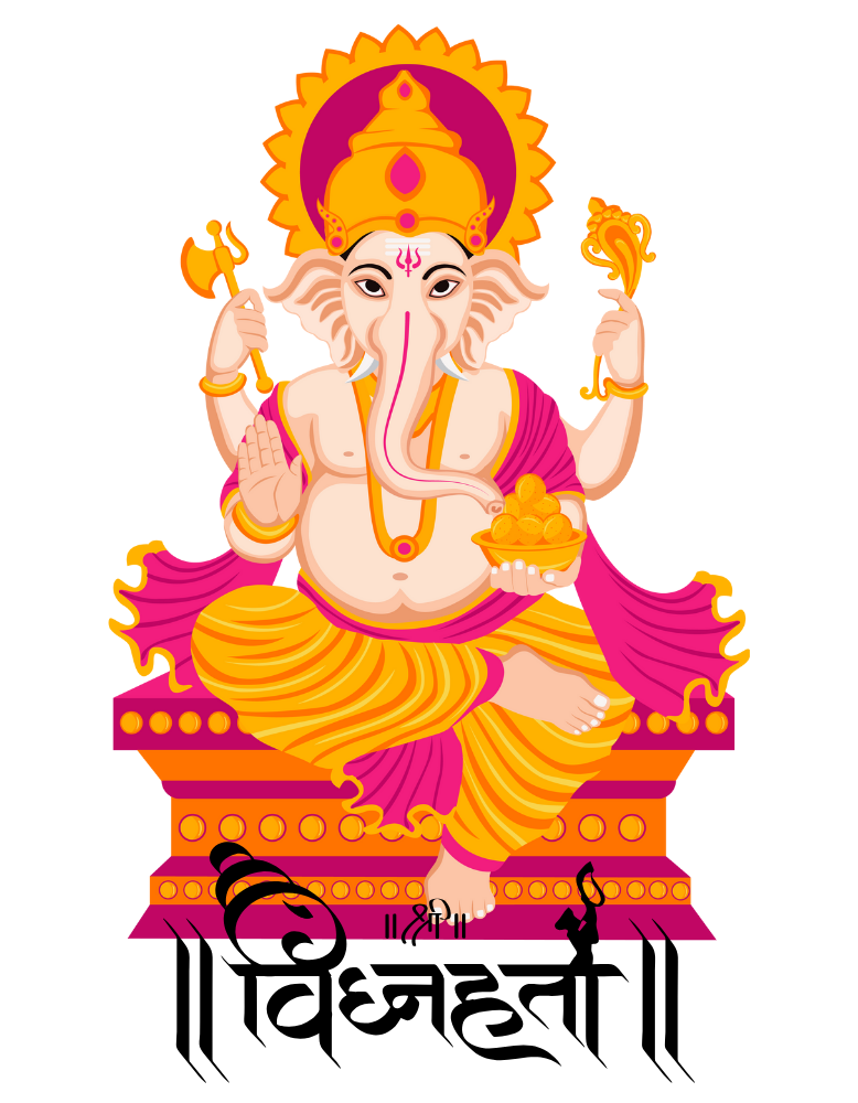 Women's Ganesh Chaturthi T-shirt Sky Blue by ZealforTee