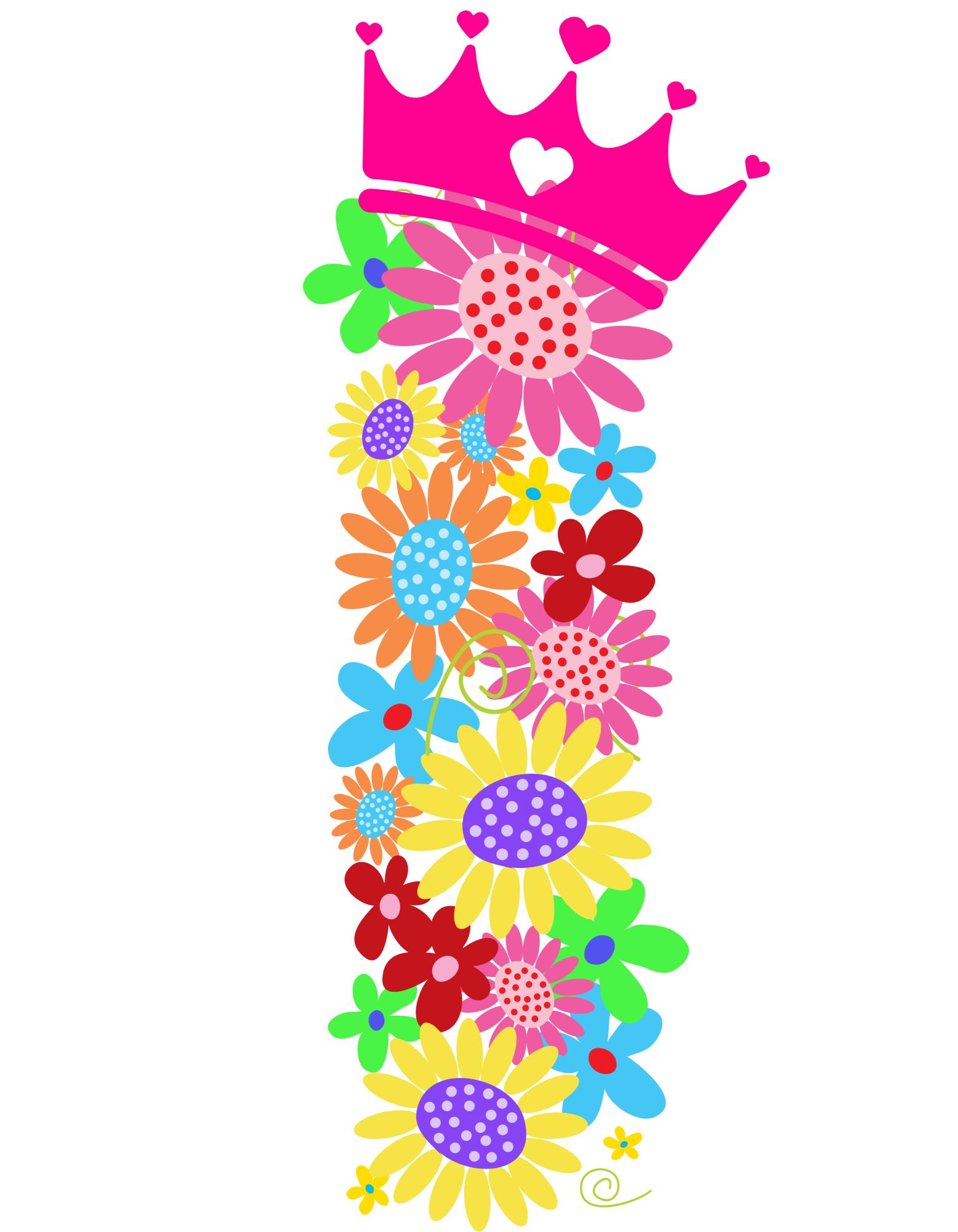 Women's Floral Alphabet I Crop Top Black by ZealforTee