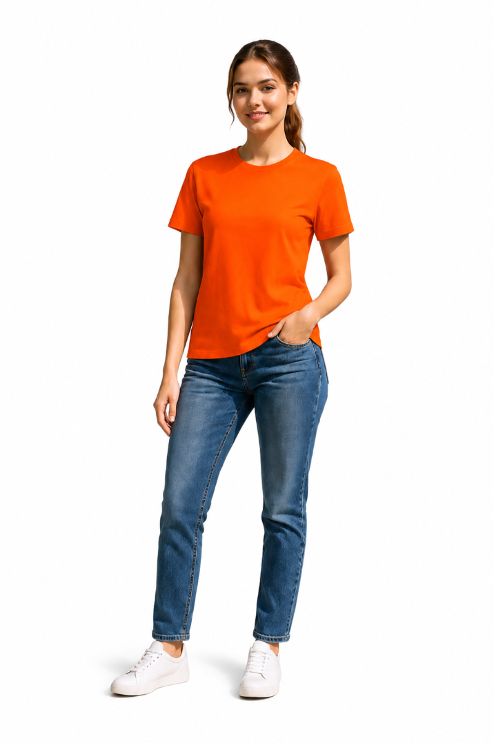 Women Plain Regular fit Tshirt
