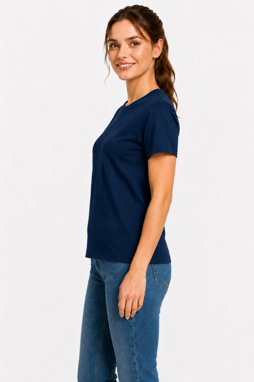 Women Regular fit Plain Tshirt