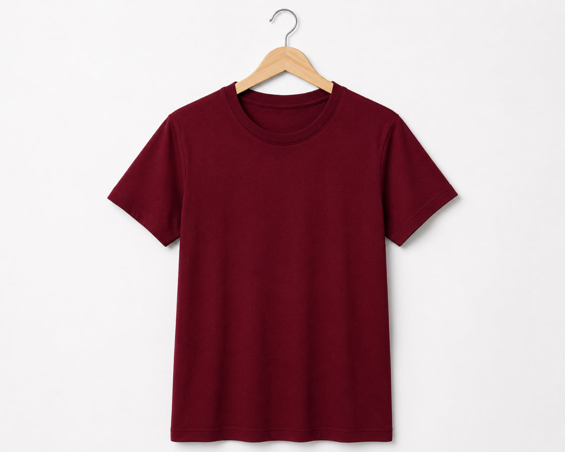 Women Regular fit Plain Tshirt