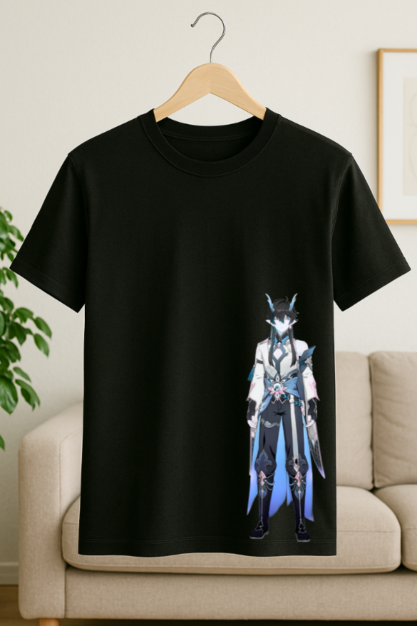 Dan Heng Anime T-Shirt Cotton Graphic Tee for Gamers hanger