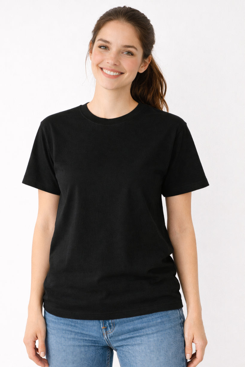 Women Regular fit Plain Tshirt