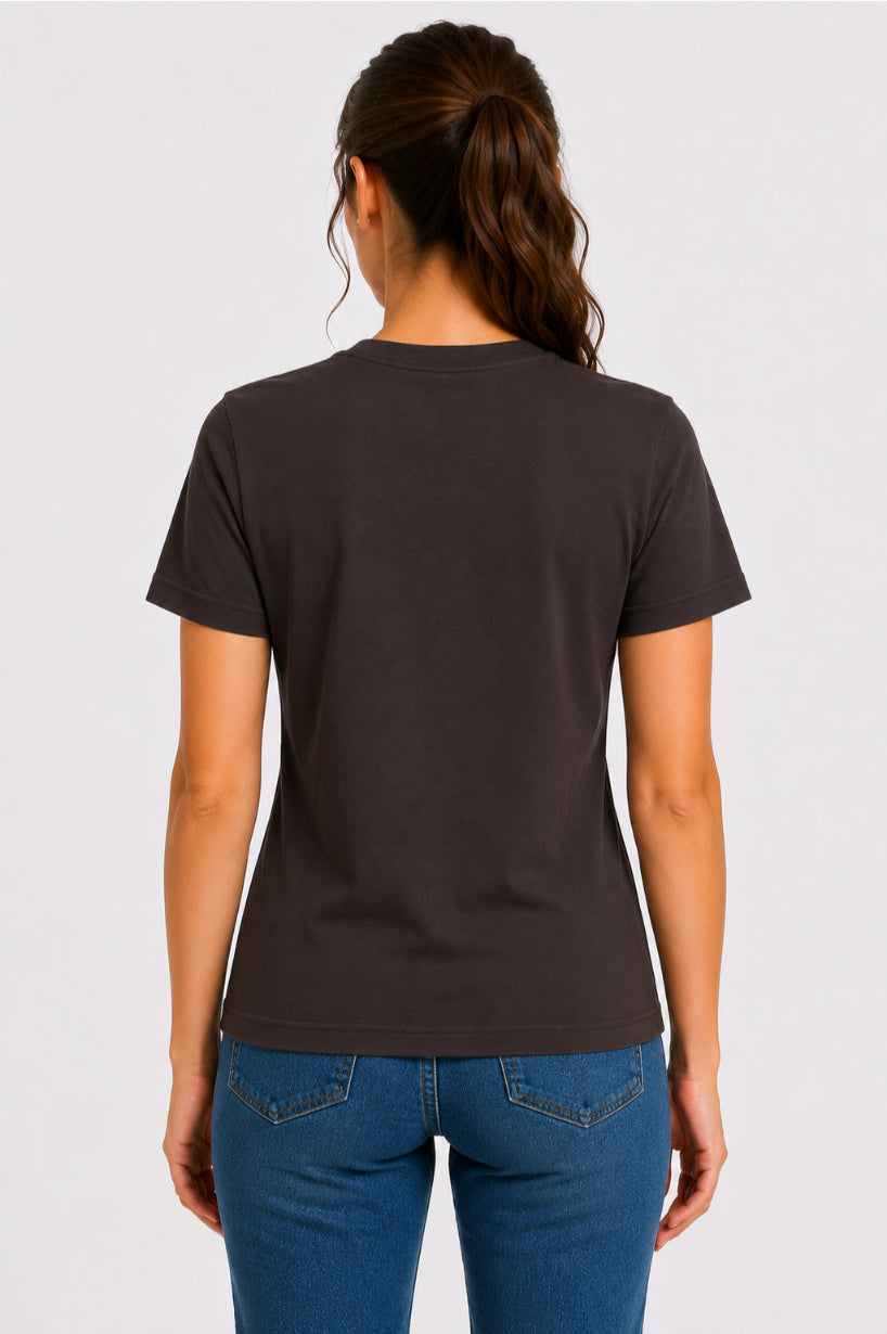 Women Regular fit Plain Tshirt