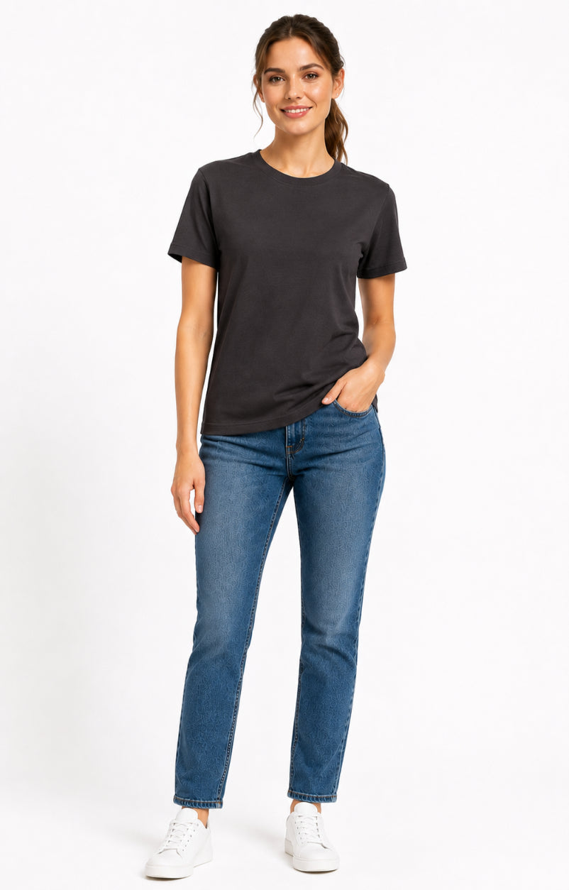 Women Regular fit Plain Tshirt