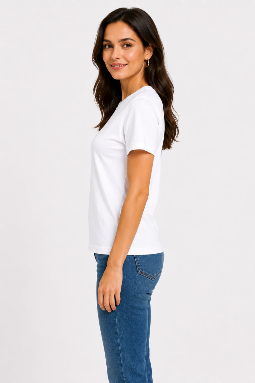Women Regular fit Plain Tshirt