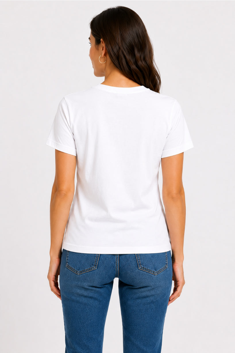 Women Regular fit Plain Tshirt