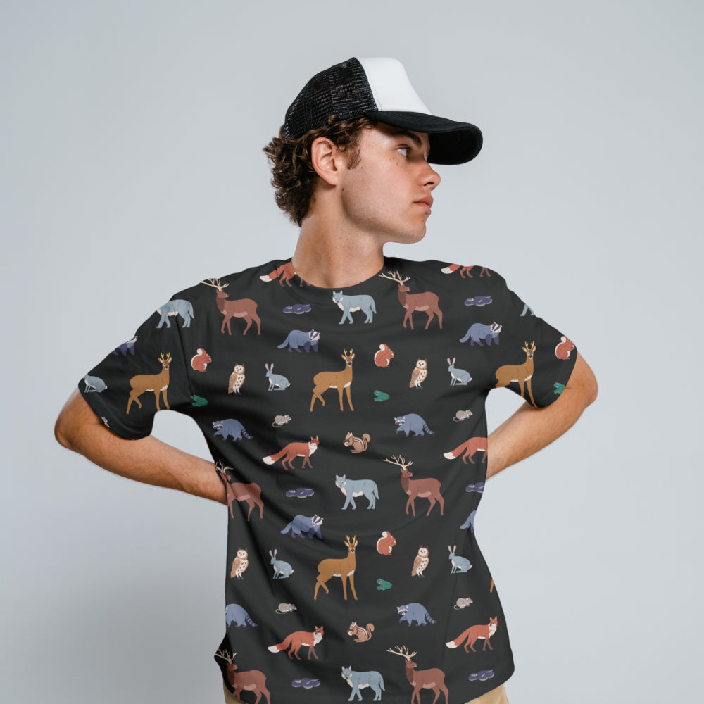 Men's All Over Print Animals T-shirt