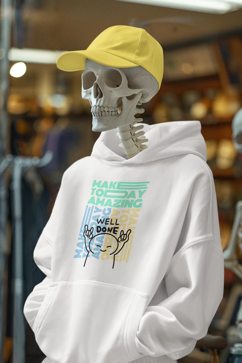 Men's Amazing Typography Hoodie Sweatshirt Light Baby Pink by ZealforTee