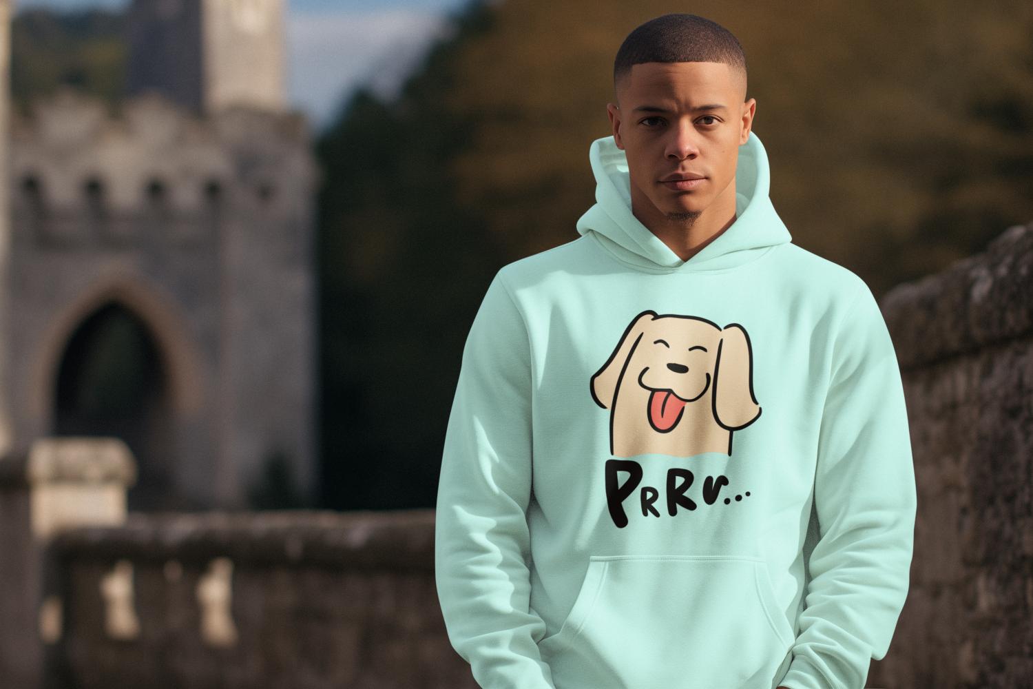Men's Purr Hoodie Sweatshirt Mint by ZealforTee