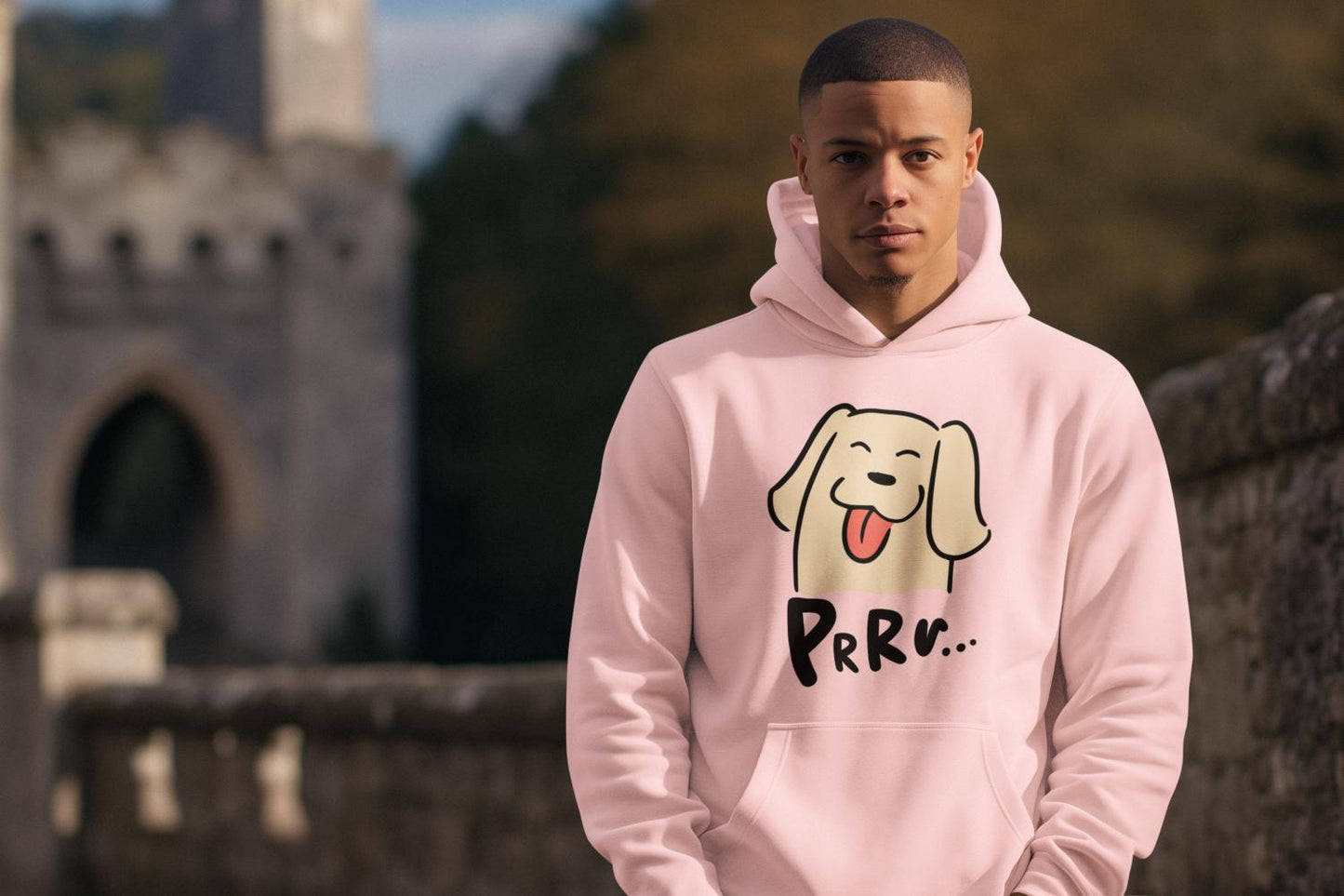 Men's Purr Hoodie Sweatshirt Maroon by ZealforTee