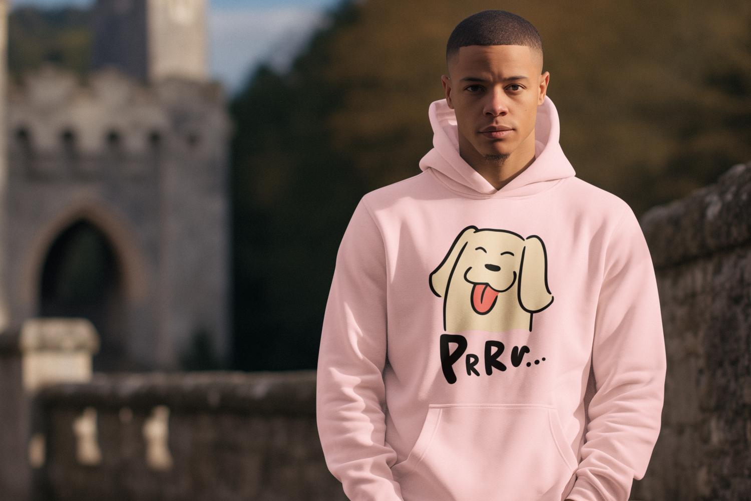 Men's Purr Hoodie Sweatshirt Maroon by ZealforTee