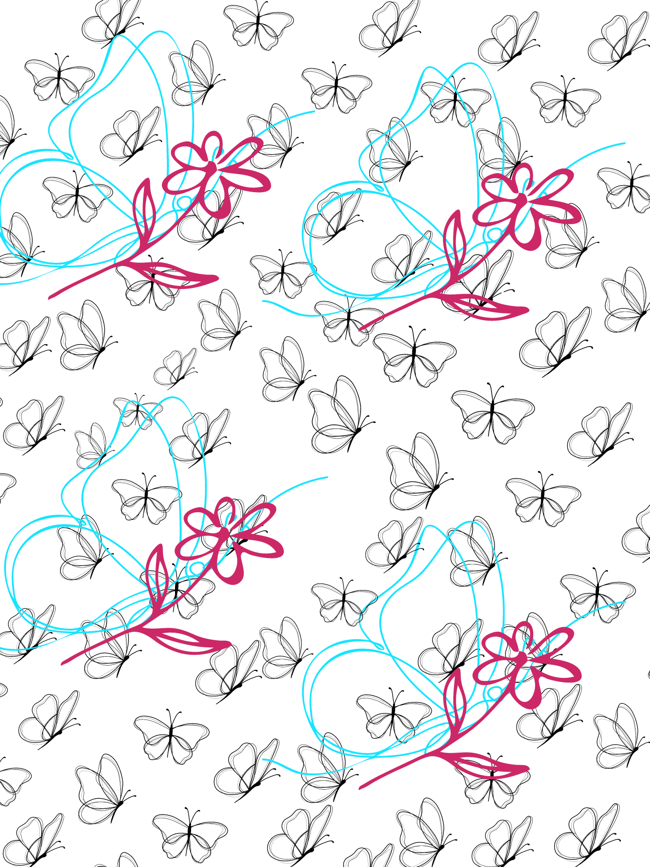 Women's Butterfly All Over Print T-shirt