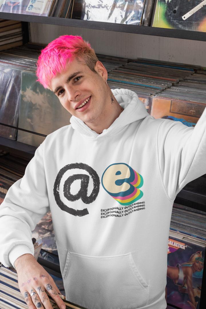 Men's Ate Gen-Z Hoodie Sweatshirt White by ZealforTee