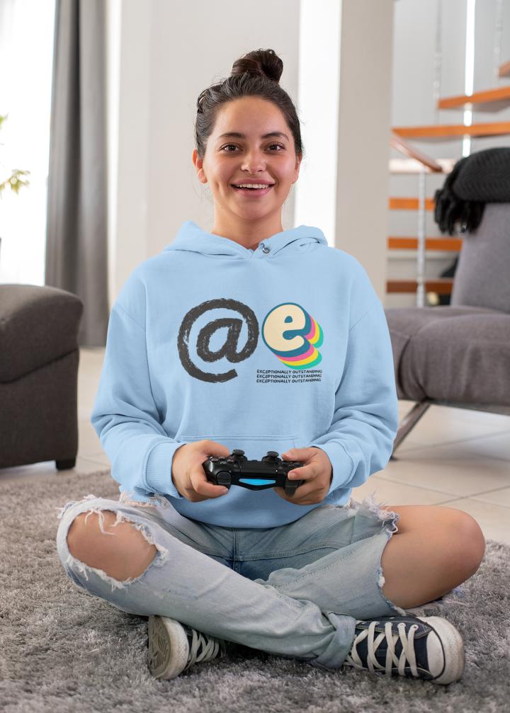 Women's Ate Gen-Z Hoodie Sweatshirt White by ZealforTee