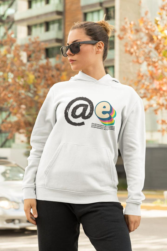Women's Ate Gen-Z Hoodie Sweatshirt White by ZealforTee