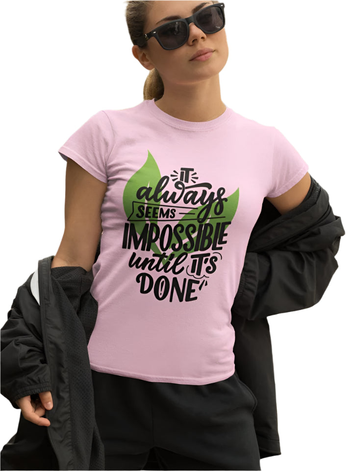 Women's Impossible T-shirt Iris Lavender by ZealforTee