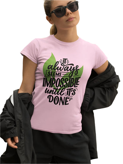 Women's Impossible T-shirt Iris Lavender by ZealforTee