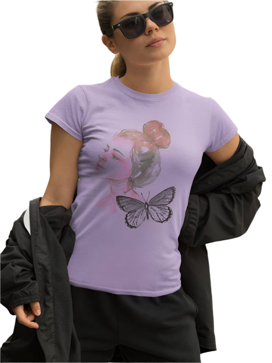 Women's Freedom T-Shirt Iris Lavender by ZealforTee