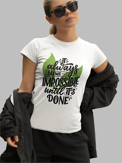 Women's Impossible T-shirt Iris Lavender by ZealforTee