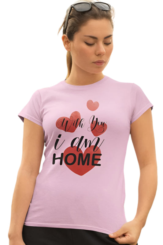 Women's I'm Home T-shirt Light Pink by ZealforTee