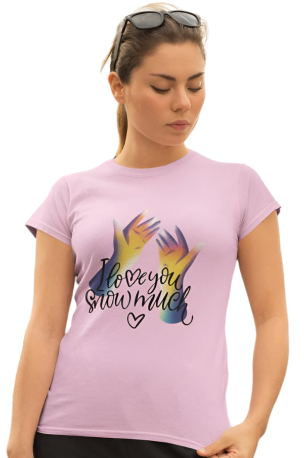 Women's Love You So Much T-shirt Red by ZealforTee