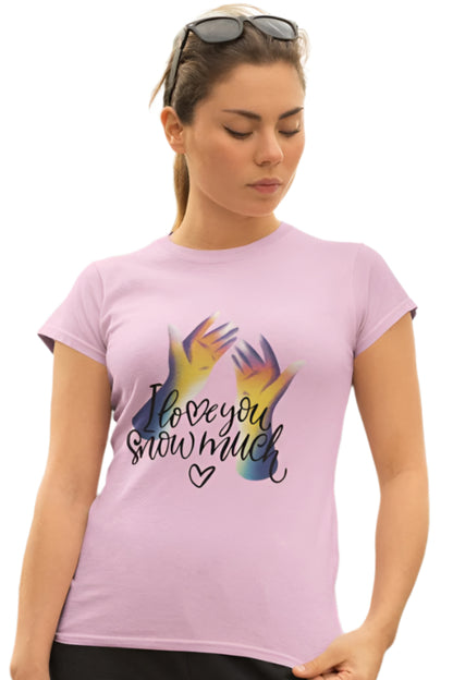 Women's Love You So Much T-shirt Red by ZealforTee