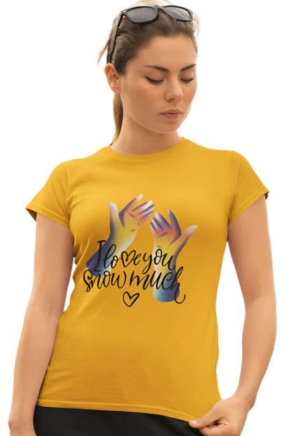 Women's Love You So Much T-shirt Red by ZealforTee