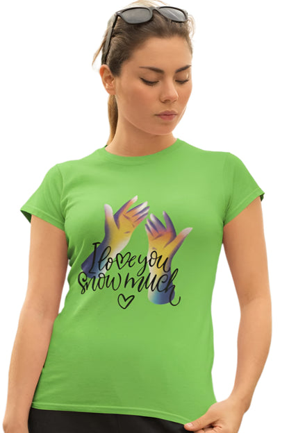 Women's Love You So Much T-shirt Red by ZealforTee