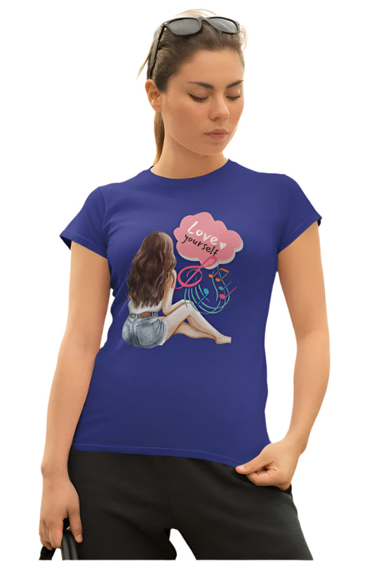 Women's Love Yourself T-Shirt Black by ZealforTee