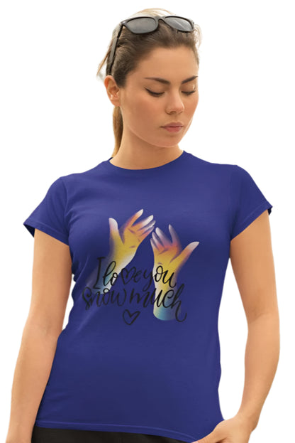 Women's Love You So Much T-shirt Red by ZealforTee