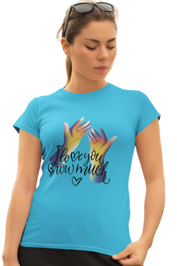 Women's Love You So Much T-shirt Red by ZealforTee