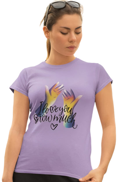 Women's Love You So Much T-shirt Light Pink by ZealforTee