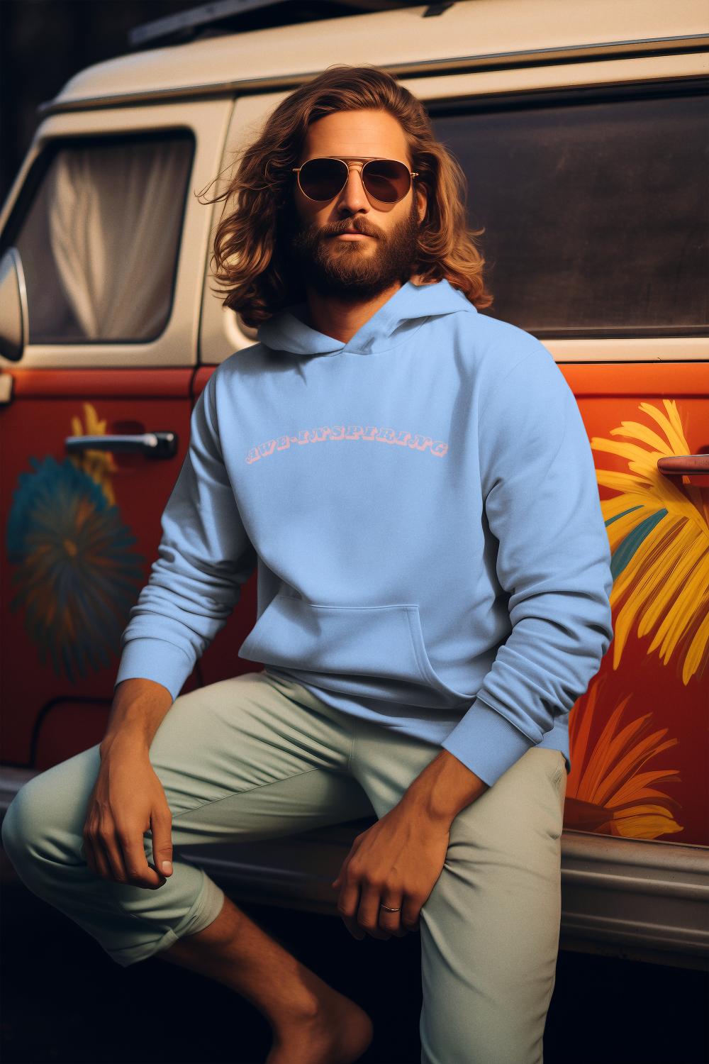 Men's Awe-Inspiring Hoodie Sweatshirt White by ZealforTee