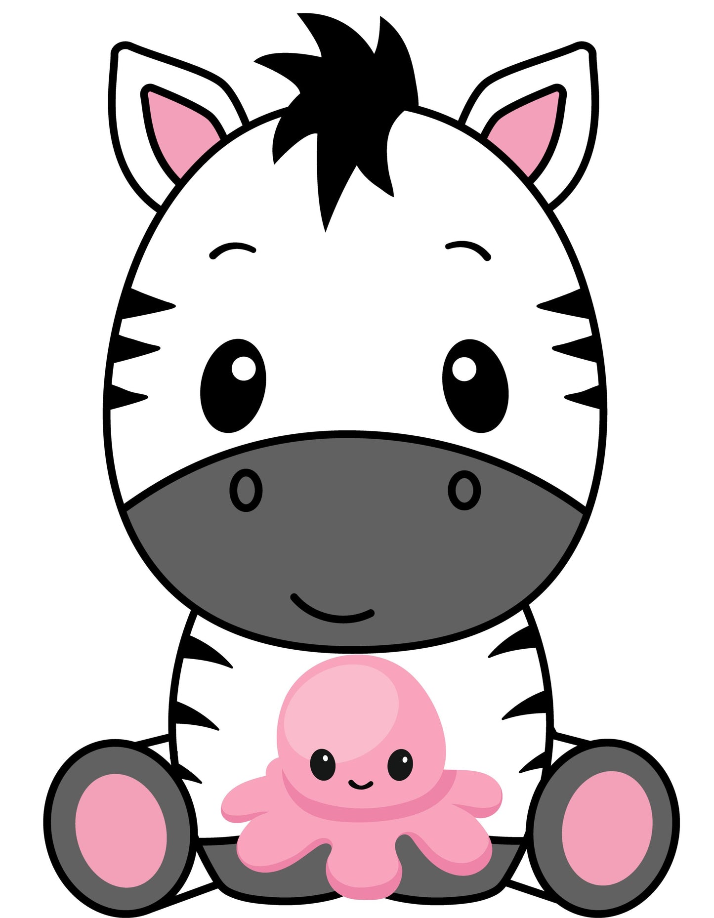 Kid's Baby Zebra Unisex Tshirt Iris Lavender by ZealforTee