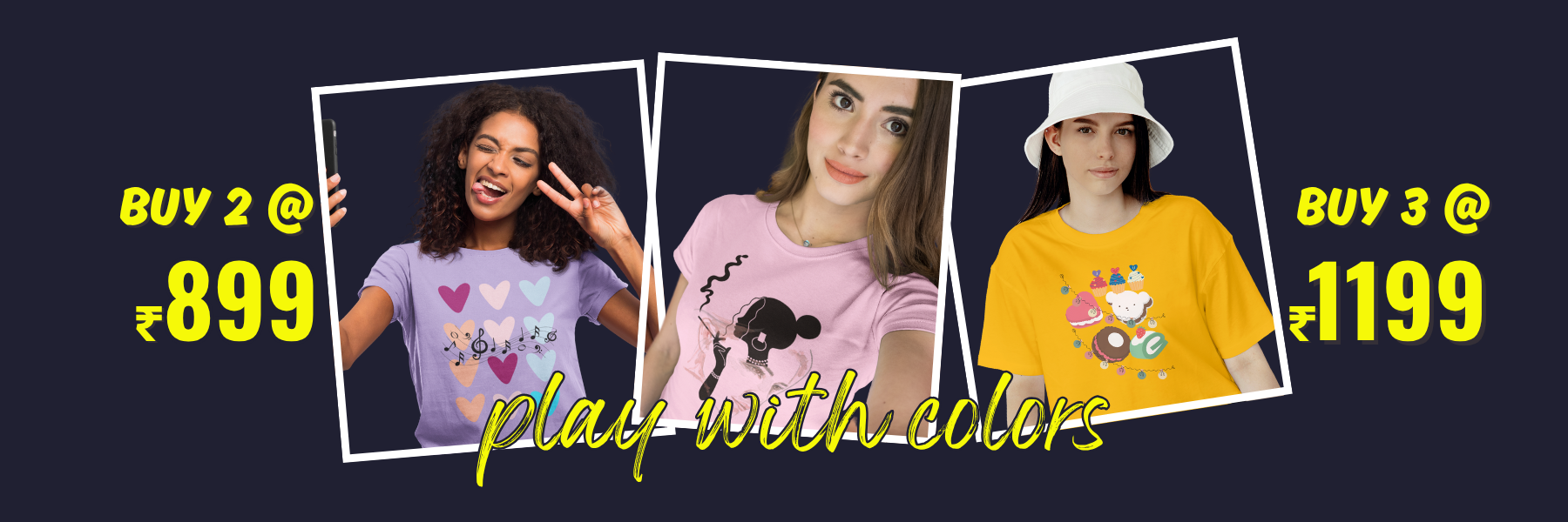 T-shirts for Women Banner with offers by ZealforTee