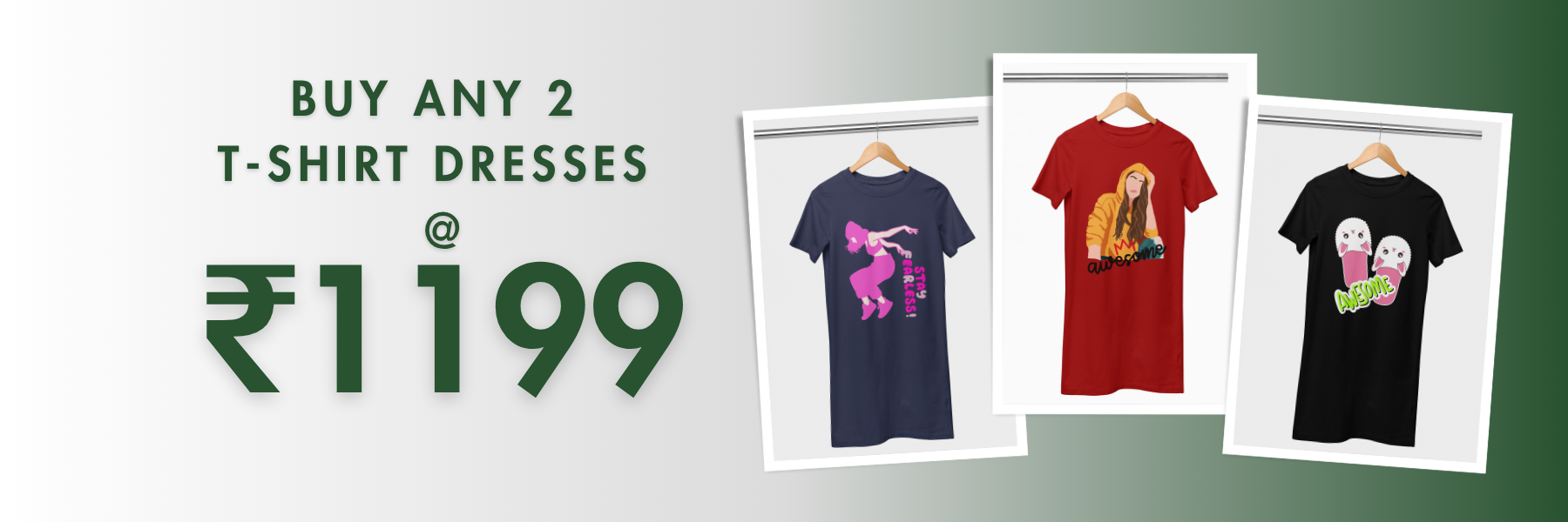 Women T-shirts Dresses Banner with offers by ZealforTee