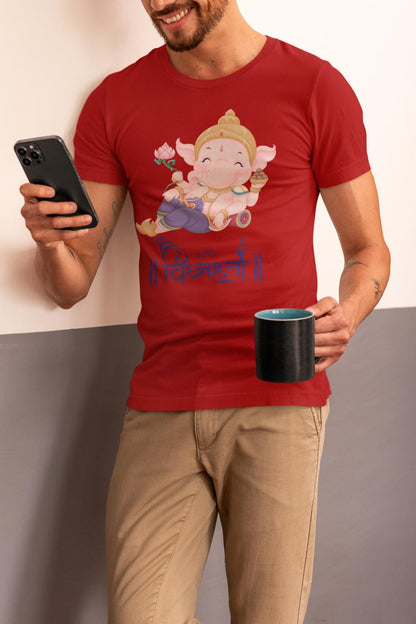 Men's Ganesh Chaturthi T-shirt Flag Green by ZealforTee