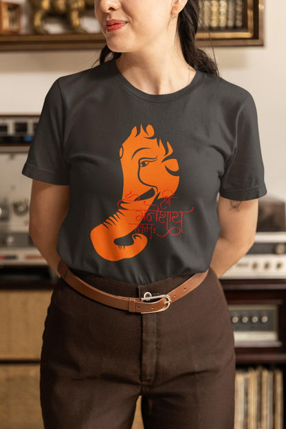Women's Ganesh Chaturthi T-shirt Black by ZealforTee