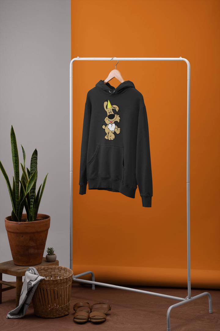 Men's Birthday Pups Hoodie Sweatshirt Black by ZealforTee