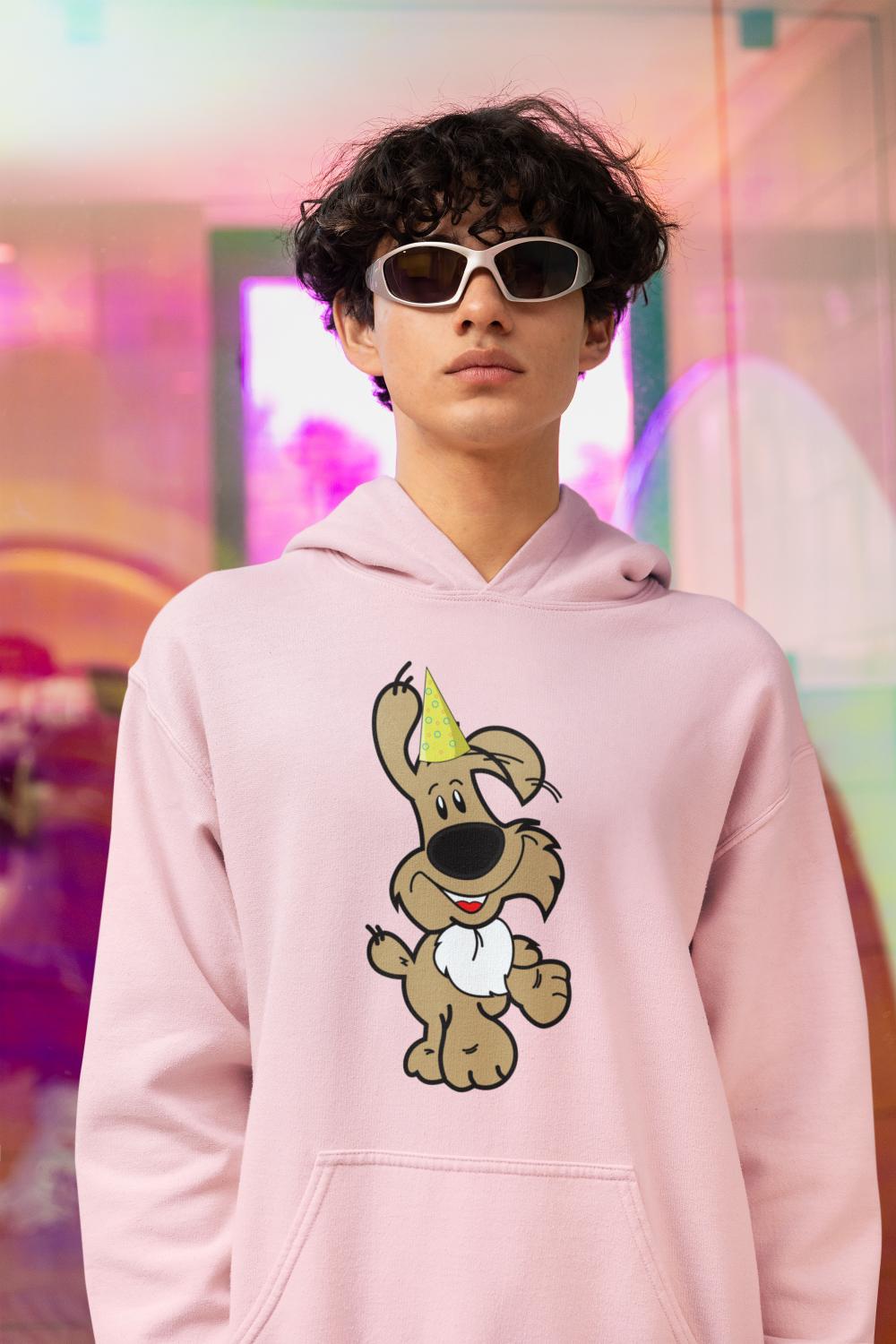 Men's Birthday Pups Hoodie Sweatshirt White by ZealforTee