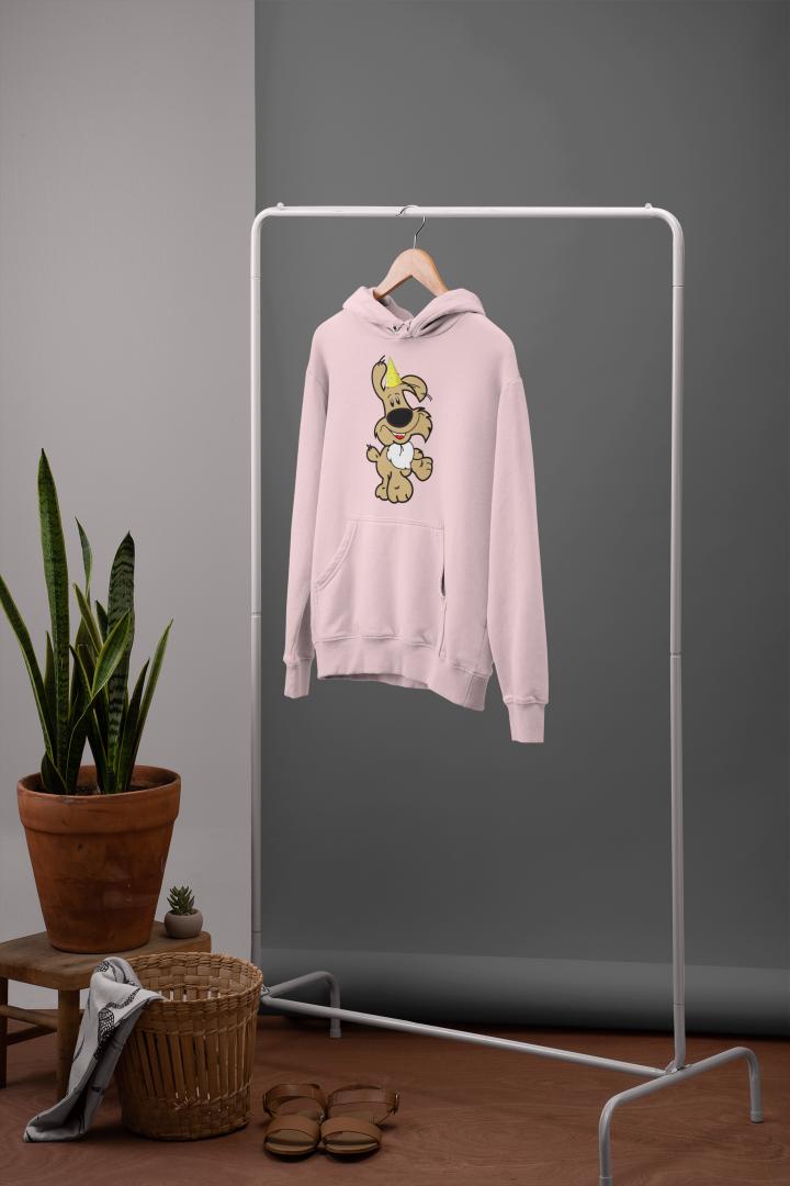 Men's Birthday Pups Hoodie Sweatshirt Light Baby Pink by ZealforTee