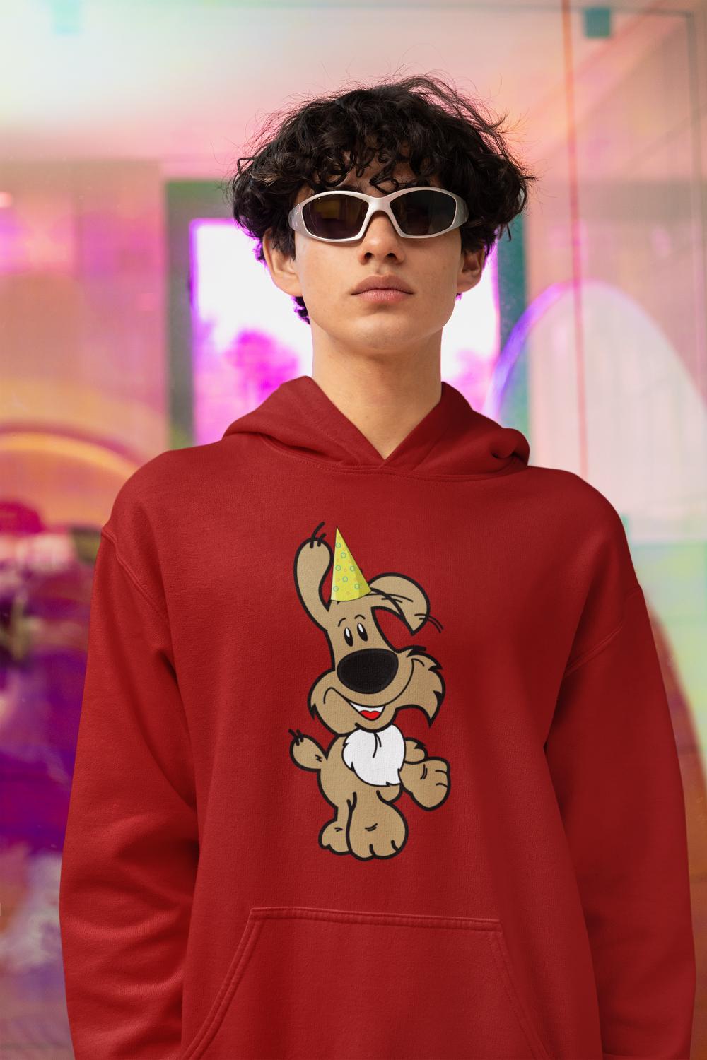 Men's Birthday Pups Hoodie Sweatshirt Black by ZealforTee