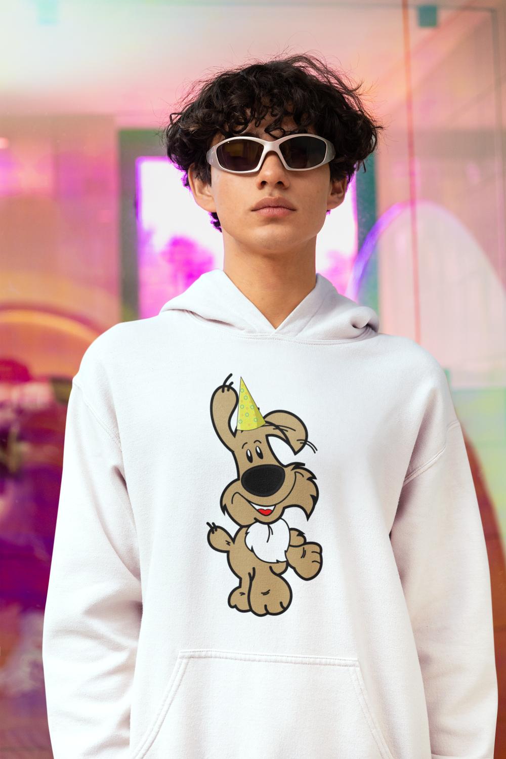 Men's Birthday Pups Hoodie Sweatshirt Baby Blue by ZealforTee