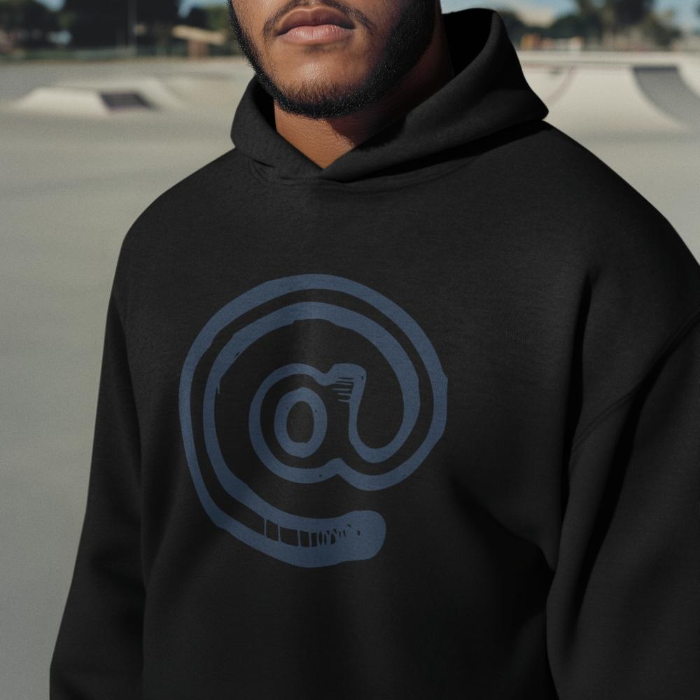 Men's @ Oversized Hooded Sweatshirt White by ZealforTee