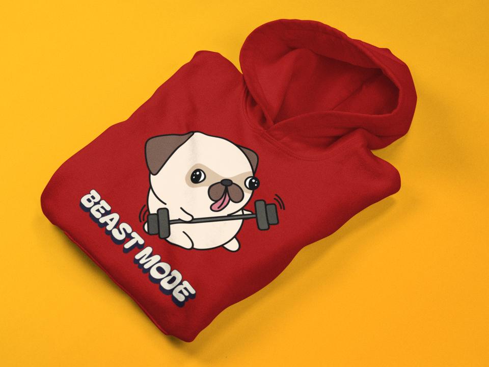 Men's Beast Mode Hoodie Sweatshirt M by ZealforTee