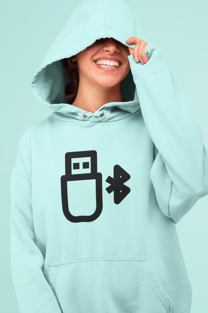 Women's Bluetooth Hoodies White by ZealforTee