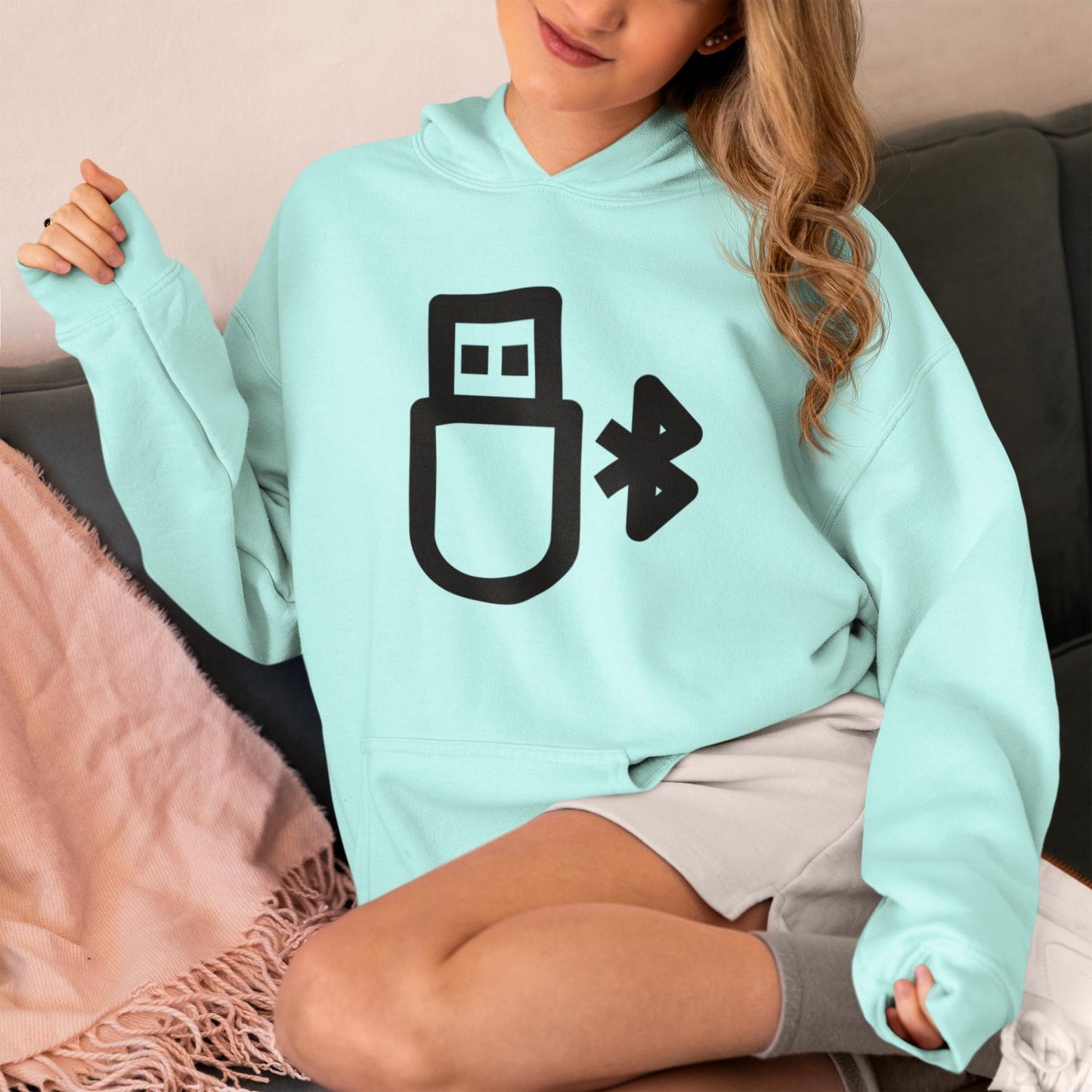 Women's Bluetooth Hoodies White by ZealforTee