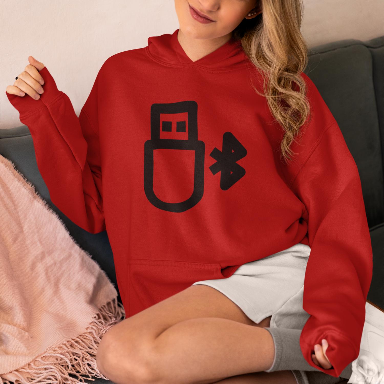 Women's Bluetooth Hoodies Red by ZealforTee