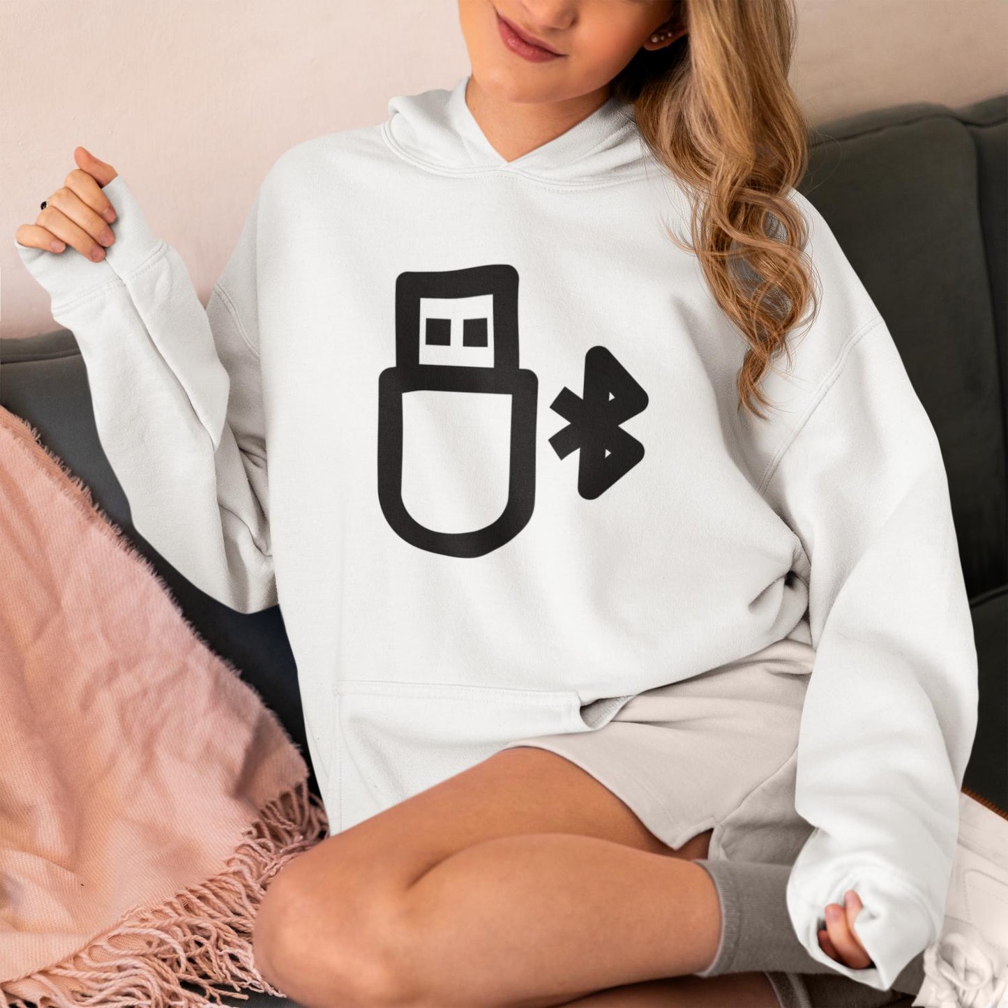 Women's Bluetooth Hoodies Baby Blue by ZealforTee